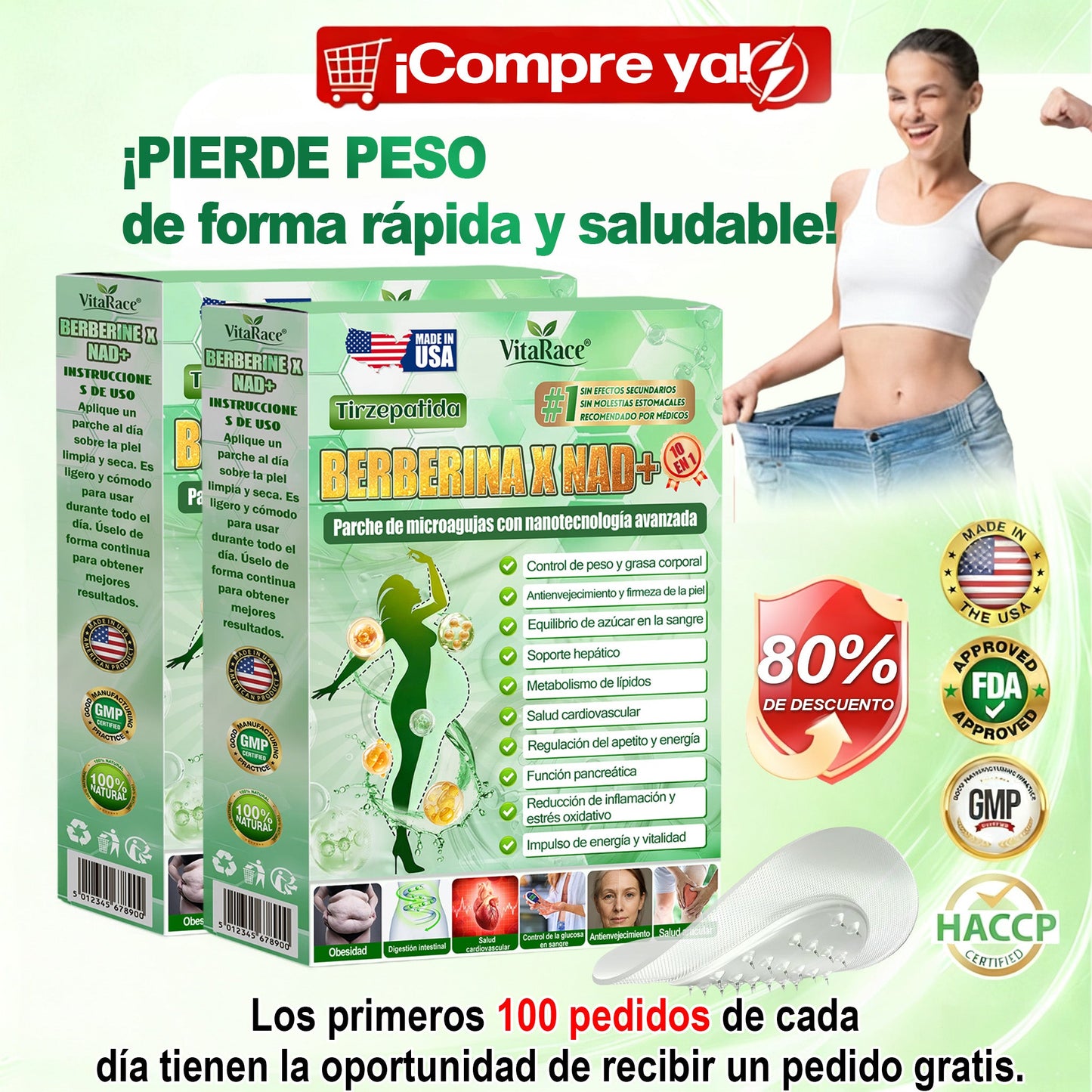 🔥👨‍⚕️𝐕𝐢𝐭𝐚𝐑𝐚𝐜𝐞® 𝐓𝐢𝐫𝐳𝐞𝐩𝐚𝐭𝐢𝐝𝐚 𝐁𝐄𝐑𝐁𝐄𝐑𝐈𝐍𝐀 𝐗 𝐍𝐀𝐃+𝟏𝟎 𝐈𝐍 𝟏 𝐏𝐚𝐫𝐜𝐡𝐞 𝐍𝐚𝐧𝐨 𝐌𝐢𝐜𝐫𝐨𝐚𝐠𝐮𝐣𝐚𝐬 𝐏𝐚𝐫𝐚 𝐀𝐝𝐞𝐥𝐠𝐚𝐳𝐚𝐫 𝐲 𝐒𝐚𝐥𝐮𝐝✨ (cambios visibles en 7 días) Para obesidad, salud cardiovascular, diabetes, glándula tiroides, salud intestinal, problemas articulares y más