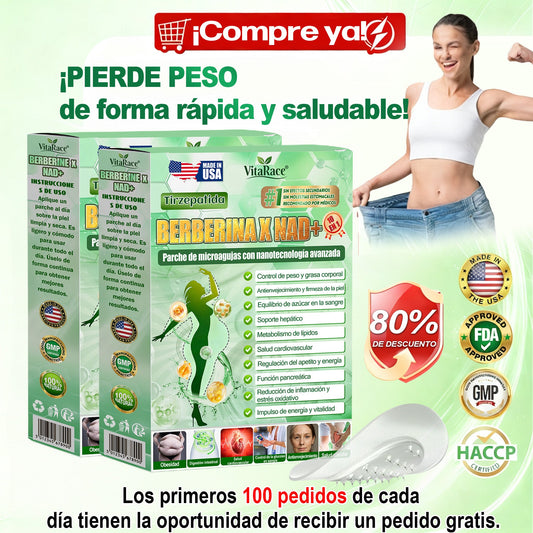 🔥👨‍⚕️𝐕𝐢𝐭𝐚𝐑𝐚𝐜𝐞® 𝐓𝐢𝐫𝐳𝐞𝐩𝐚𝐭𝐢𝐝𝐚 𝐁𝐄𝐑𝐁𝐄𝐑𝐈𝐍𝐀 𝐗 𝐍𝐀𝐃+𝟏𝟎 𝐈𝐍 𝟏 𝐏𝐚𝐫𝐜𝐡𝐞 𝐍𝐚𝐧𝐨 𝐌𝐢𝐜𝐫𝐨𝐚𝐠𝐮𝐣𝐚𝐬 𝐏𝐚𝐫𝐚 𝐀𝐝𝐞𝐥𝐠𝐚𝐳𝐚𝐫 𝐲 𝐒𝐚𝐥𝐮𝐝✨ (cambios visibles en 7 días) Para obesidad, salud cardiovascular, diabetes, glándula tiroides, salud intestinal, problemas articulares y más